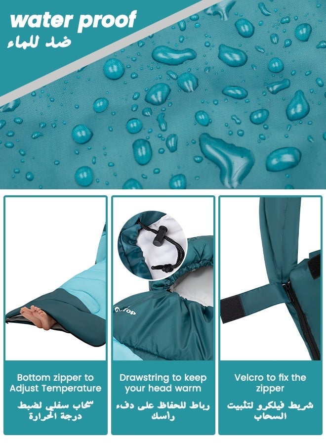 GEERTOP Backpacking Sleeping Bag for Camping, Lightweight Sleeping Bags for Adults Kids Summer Warm Cold Weather Hiking Travel - Image 3